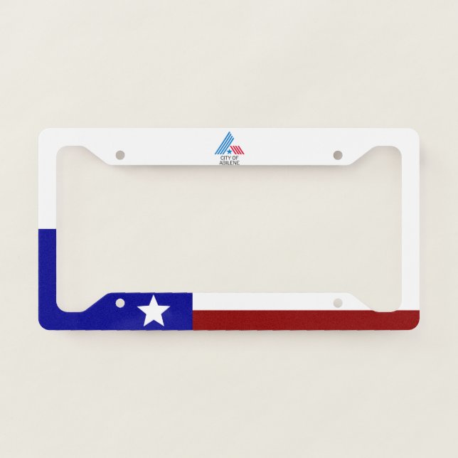 Abilene (Texas) city flag License Plate Frame (Front)