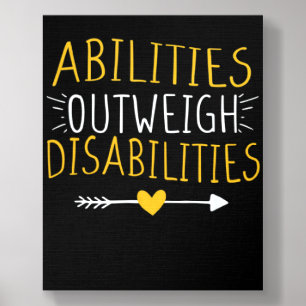 Abilities Outweigh Disabilities Autism Awareness M Foam Core Photo Tile