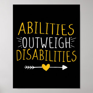 Abilities Outweigh Disabilities Autism Awareness M Poster