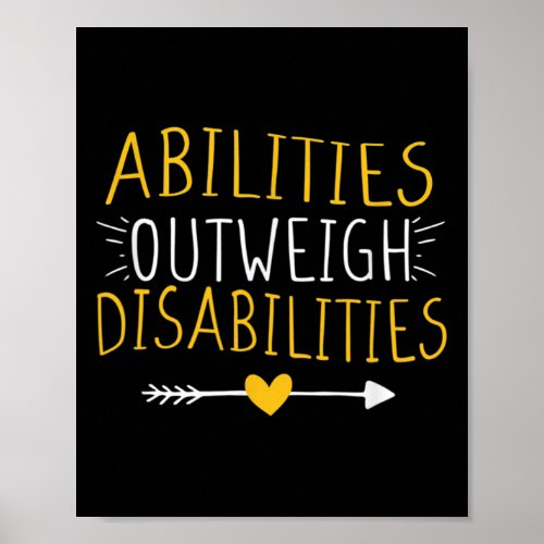 Abilities Outweigh Disabilities Autism Awareness M Poster