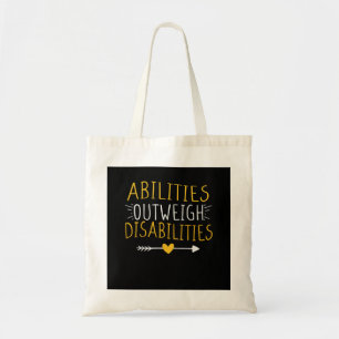 Abilities Outweigh Disabilities Autism Awareness M Tote Bag