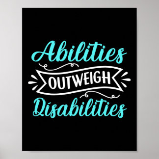 Abilities Outweigh Disabilities Education Autism A Poster