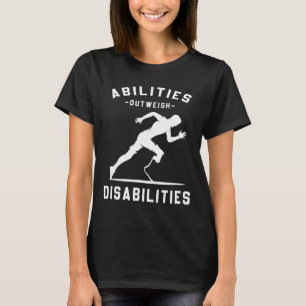 Abilities Outweigh Disabilities Running Marathon T-Shirt