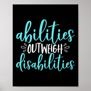 Abilities Outweigh Disabilities Special Education  Poster