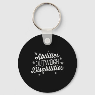 Abilities Outweigh Disabilities Speech Therapy SL Keychain