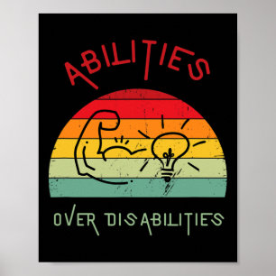Abilities Over Disabilities  Men Women Kids  Poster