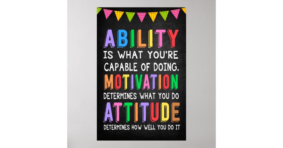 Abilities Vertical Poster For Classroom | Zazzle