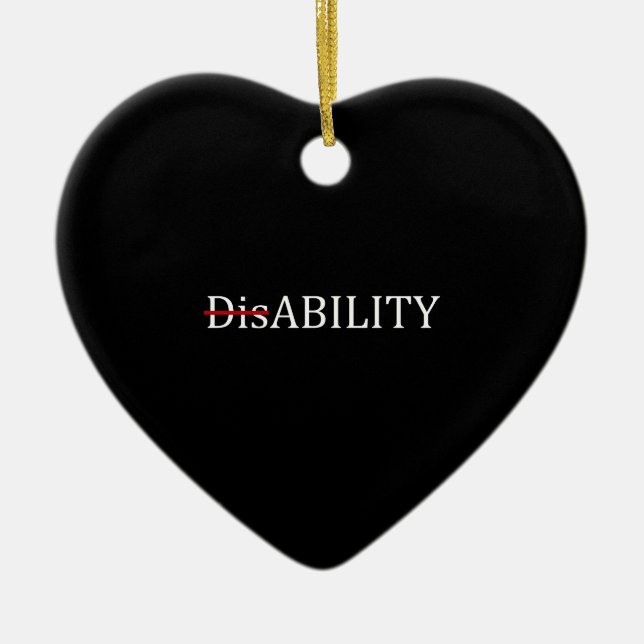 Ability Awareness T-Shirt Ceramic Ornament (Front)