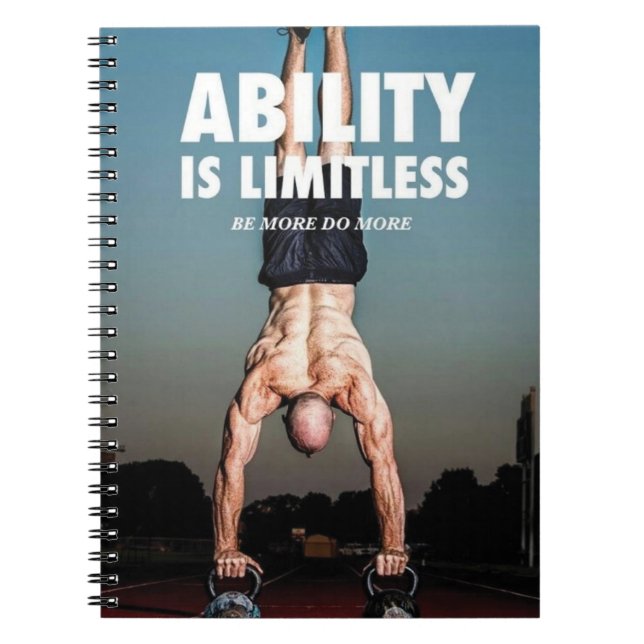 Ability Is Limitless - Workout Motivational Notebook (Front)