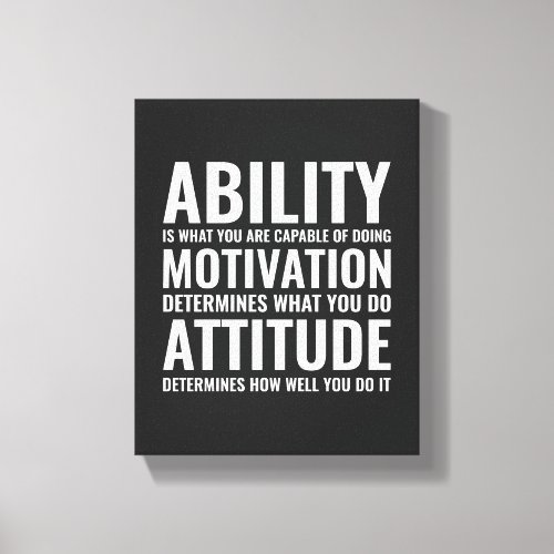 Ability Motivation Attitude Motivational Wall Art