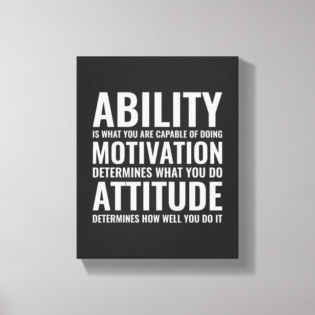 Ability Motivation Attitude Motivational Wall Art (Front)