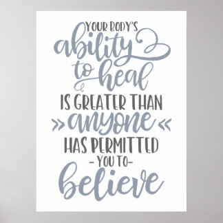Ability to Heal, Chiropractic Poster, Chiropractor Poster