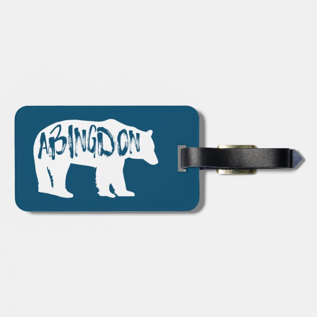 Abingdon Virginia Bear Luggage Tag (Back Horizontal)