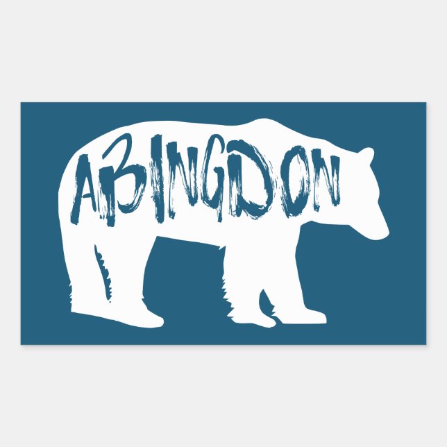 Abingdon Virginia Bear Rectangular Sticker (Front)