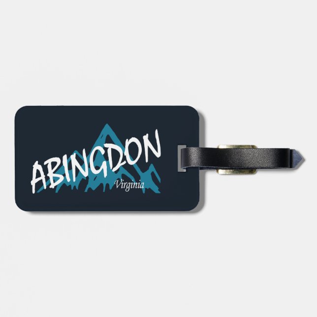 Abingdon Virginia Mountains Luggage Tag (Back Horizontal)