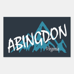 Abingdon Virginia Mountains Rectangular Sticker