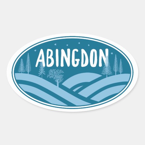 Abingdon Virginia Outdoors Oval Sticker