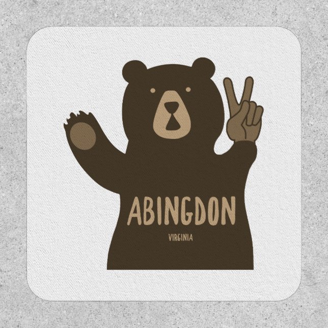 Abingdon Virginia Peace Bear Patch (Front)