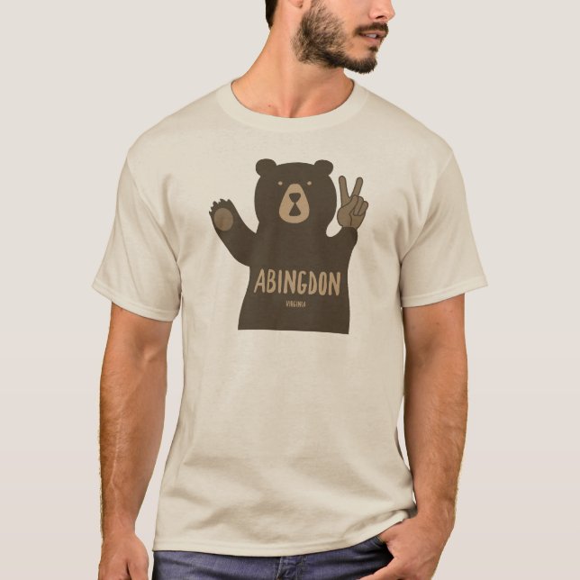 Abingdon Virginia Peace Bear T-Shirt (Front)
