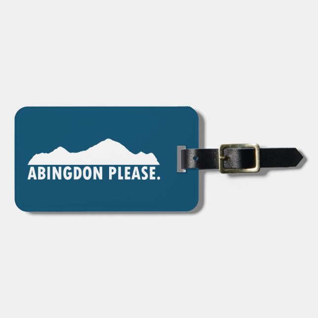 Abingdon Virginia Please Luggage Tag (Front Horizontal)