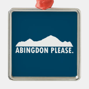 Abingdon Virginia Please Metal Ornament