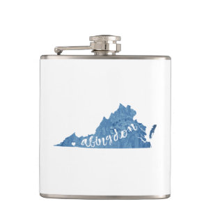 Abingdon Virginia Wood Grain Flask