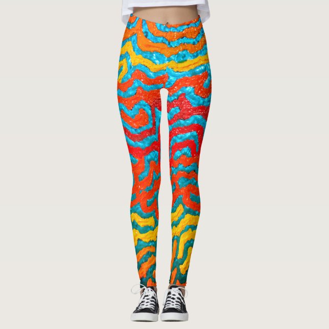 ABL - 0288 - Abstract Sea - Leggings (Front)