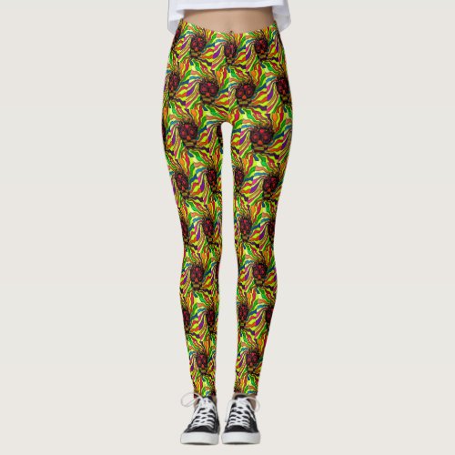 ABL _ 303 _ Neon Skull _ Leggings