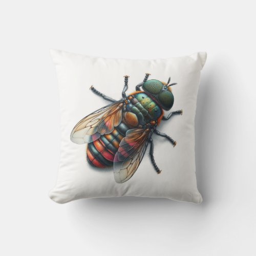 Ablabesmyia in Nature IREF814 _ Watercolor Throw Pillow