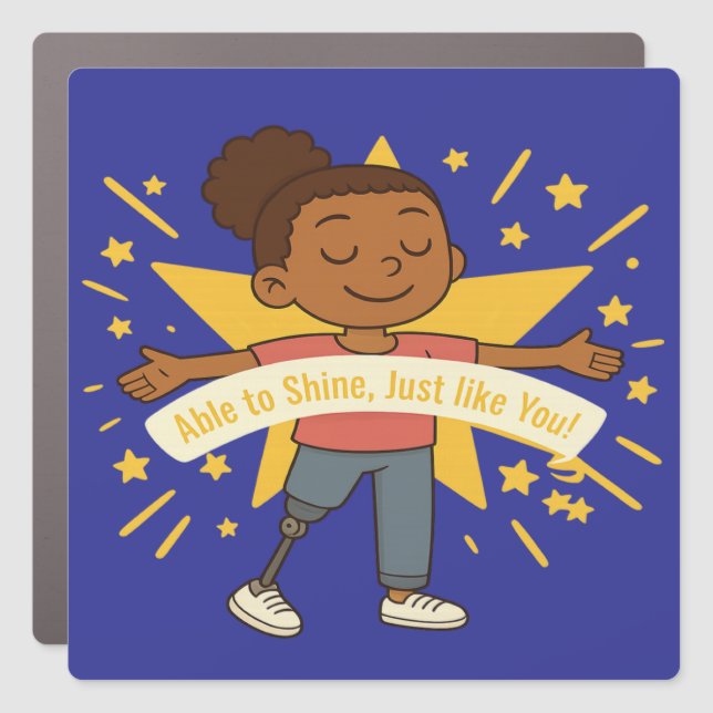 Able to Shine, Just like You Car Magnet (Front)