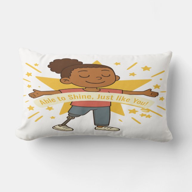 Able to Shine, Just like You Lumbar Pillow (Front)