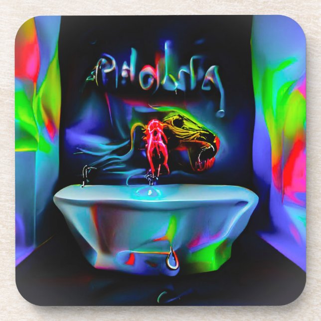 Ablutophobia 2 beverage coaster (Front)