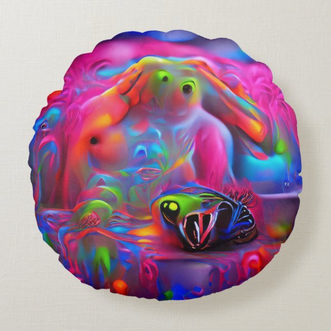 Ablutophobia  round pillow (Front)