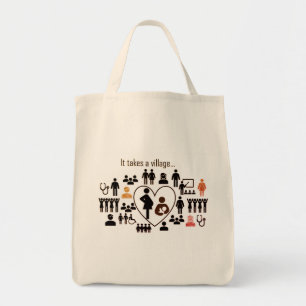 ABM It Takes a Village Grocery Tote Bag