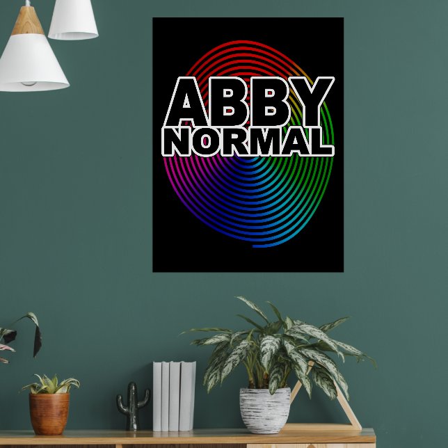 Abnormal Abby Normal Colored Warped Spiral Crazy Poster (Living Room 1)