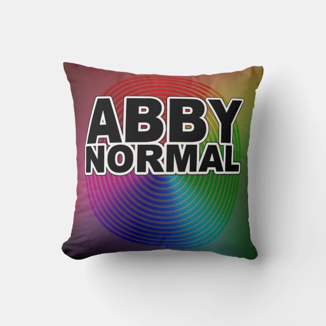 Abnormal Abby Normal Colored Warped Spiral Crazy Throw Pillow (Front)