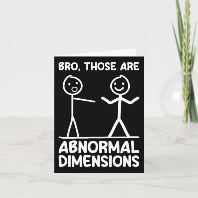 Abnormal Dimensions Workout Gym Funny Bodybuilding Card (Front)