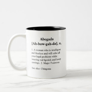 Abogada Definition Two-Tone Coffee Mug