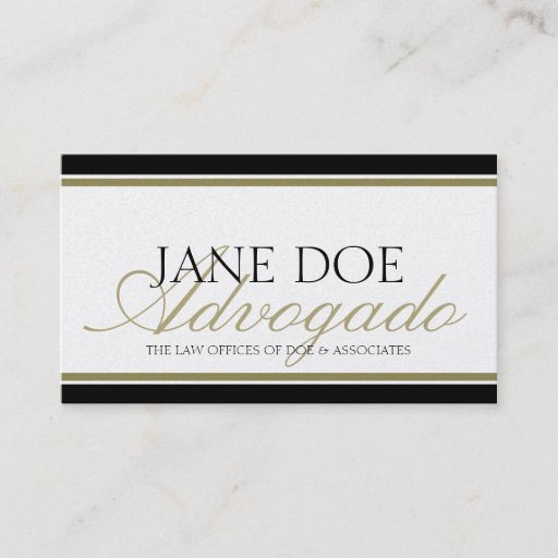 Customizable Abogado Advogado Business Cards