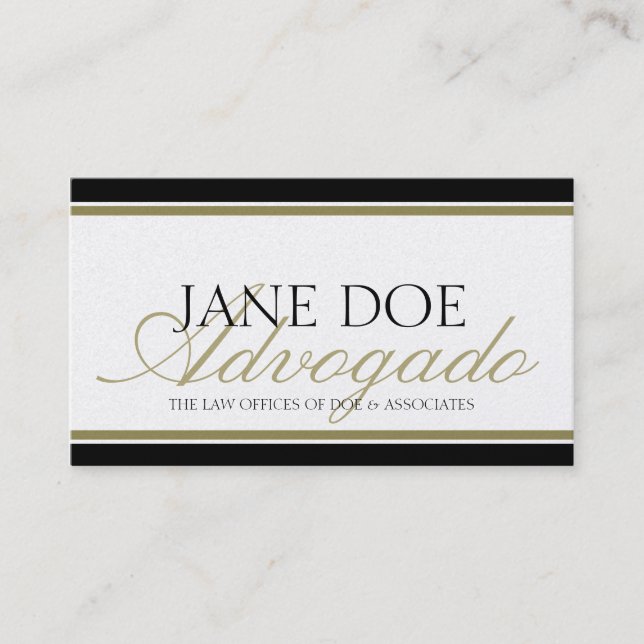 Abogado Advogado Business Card (Front)