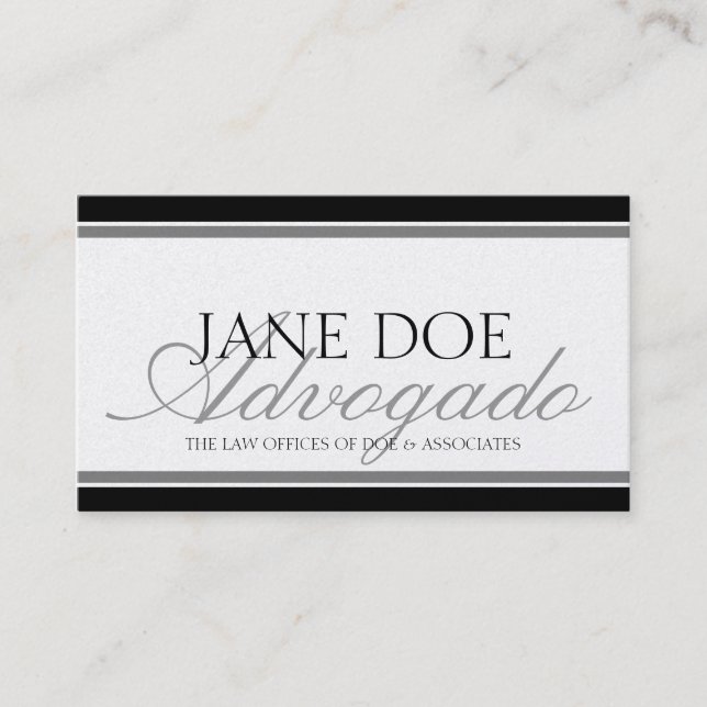 Abogado Advogado Business Card (Front)