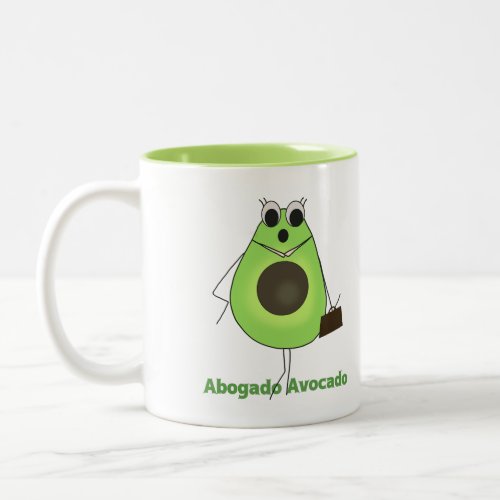 Abogado Avocado _ Fem Lawyer Two_Tone Coffee Mug