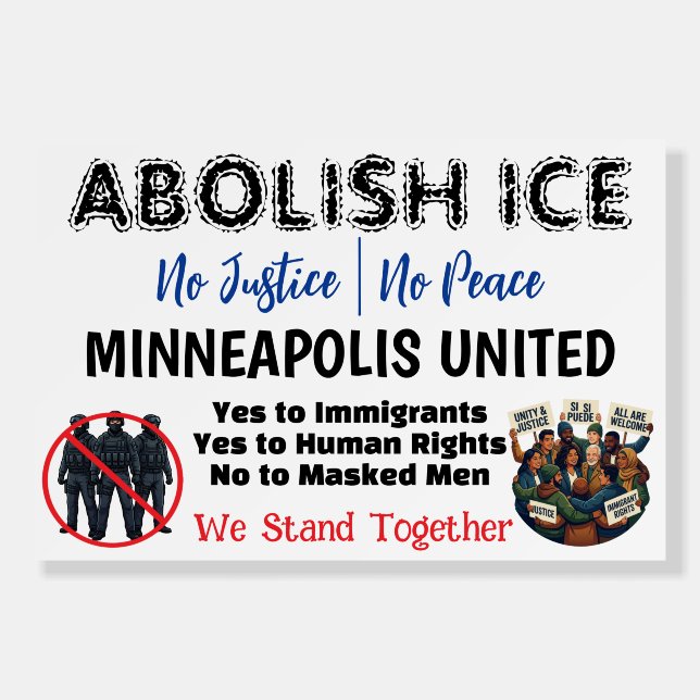 Abolish ICE | Bring Back Compassion and Empathy Foam Board (Front)