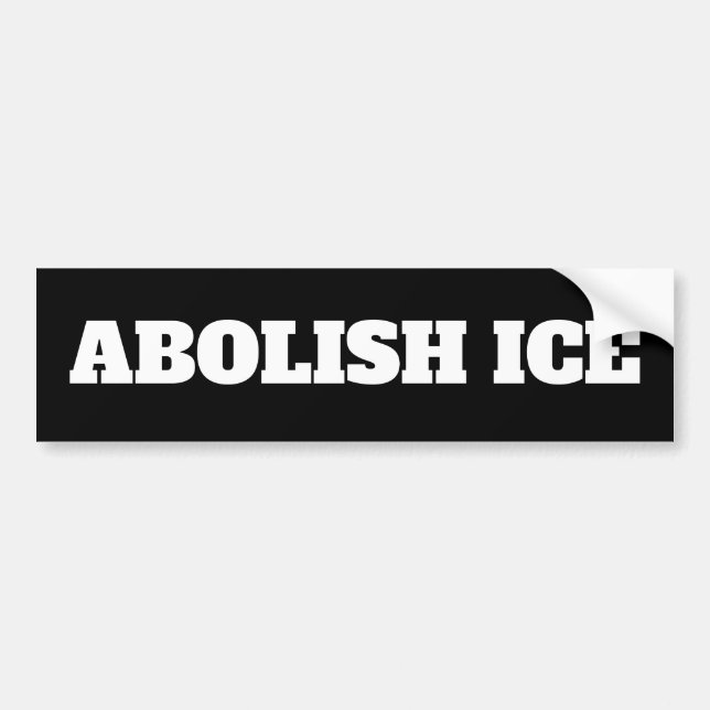 ABOLISH ICE BUMPER STICKER (Front)