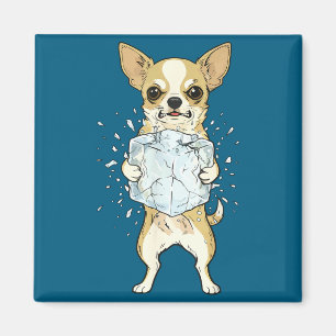 Abolish ice funny chihuahua no ice dog meme magnet