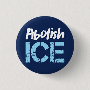 Abolish ICE   Lt Blue Dk Blue Button