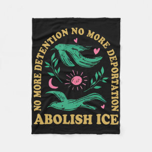 Abolish Ice Retro Protest And Resist Support Immig Fleece Blanket