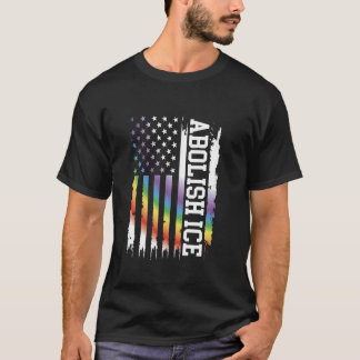 Abolish Ice United States Distressed Rainbow w US T-Shirt