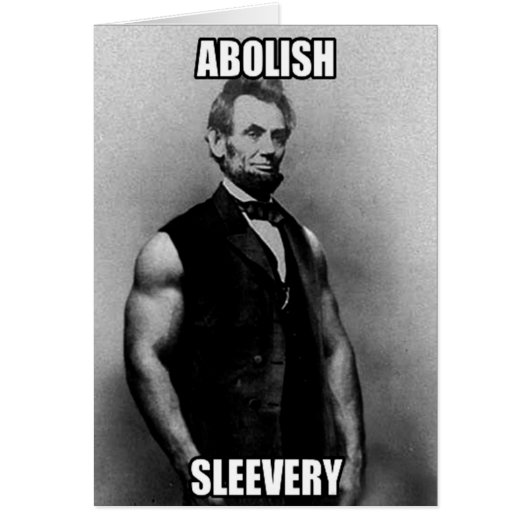 Abolish Sleevery - Abraham Lincoln Cards (Front)