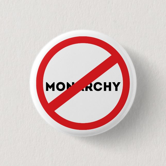 Abolish the Monarchy Button (Front)